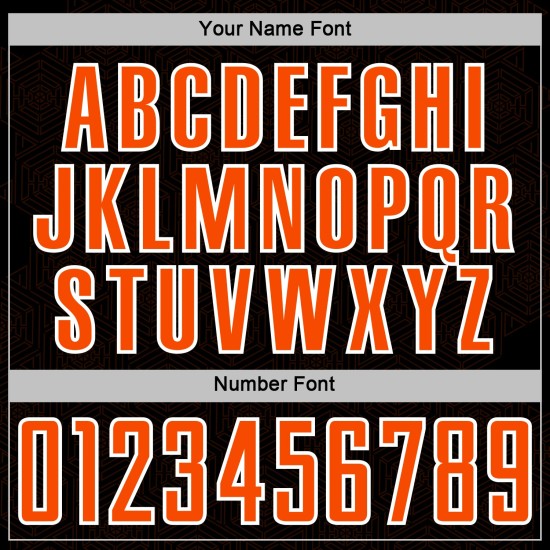 Sublimation Sports Uniform Soccer Black Shape Custom Geometric Jersey Orange-White Sublimation Sports Uniform Soccer Black Shape Custom Geometric Jersey Orange-White