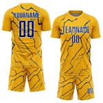 Jersey Lightning Royal-White Uniform Custom Sublimation Soccer Sports Gold Jersey Lightning Royal-White Uniform Custom Sublimation Soccer Sports Gold