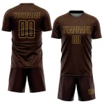 Geometric Jersey Old Custom Sports Gold Uniform Soccer Brown Shape Sublimation