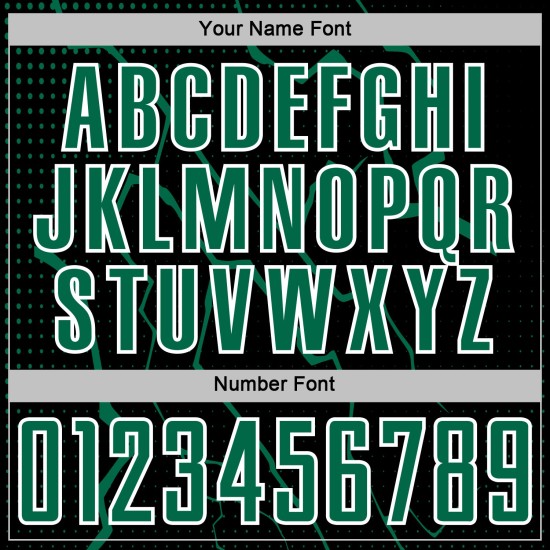 Black Jersey Sports Kelly Soccer Sublimation Custom Green-White Uniform Lightning